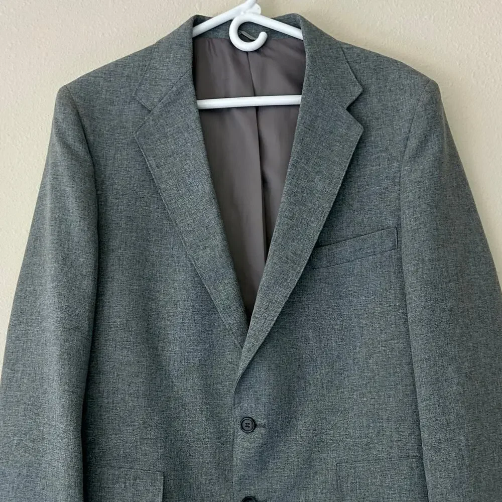 Vintage Levi’s Action Suit Sport Coat Blazer Gray Mens 42L Tailored Jacket USA